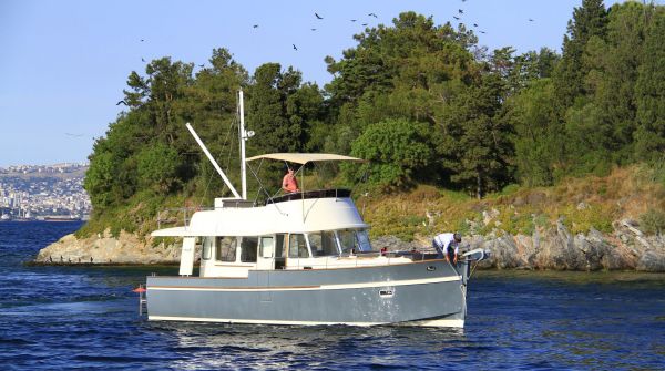 RHEA Trawler 36 at mooring.jpg
