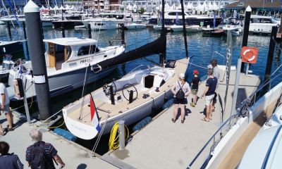 Drei Saffier Daysailer auf dem Hamburg ancora Yachtfestival